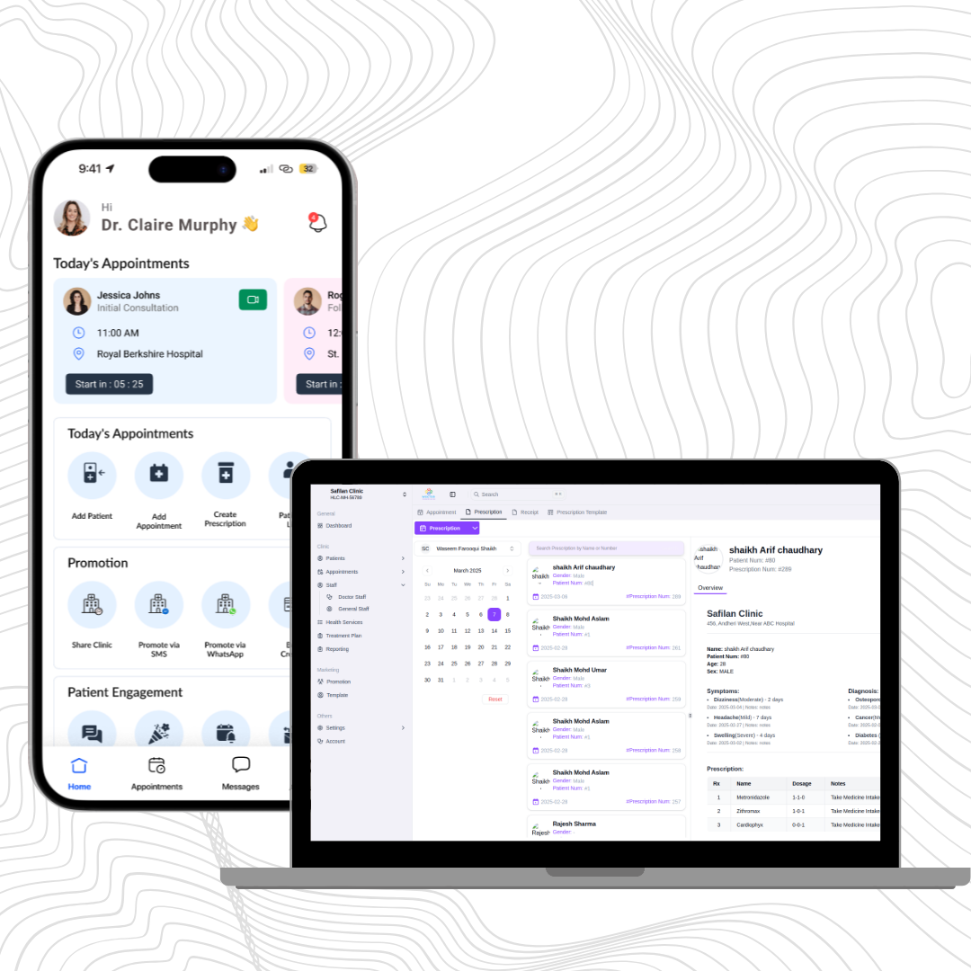 Doctor using digital healthcare platform